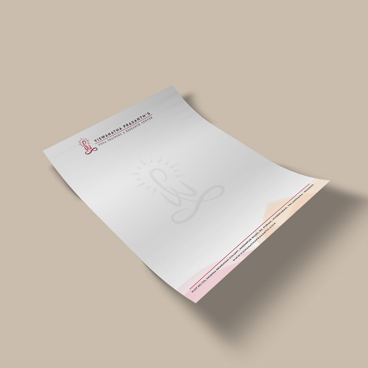 Viswanatha Prashanth Yoga Letterhead
